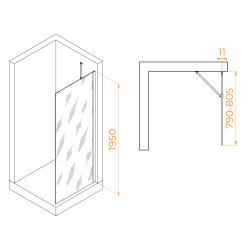 Душевое ограждение RGW WA-102 80 см