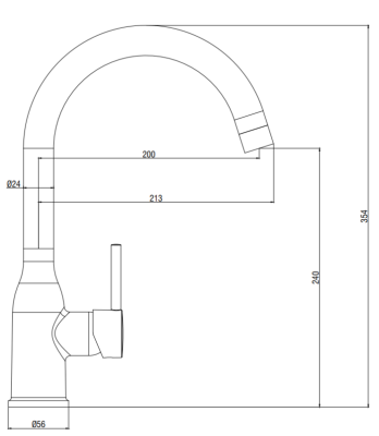 Смеситель для кухни VODA K16