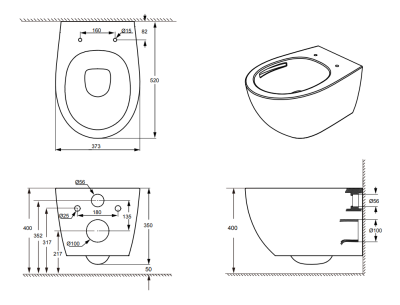 Унитаз подвесной ALCORA Alma Tornado