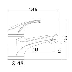 Смеситель для раковины ONE LIFE BY ORANGE OL23-301