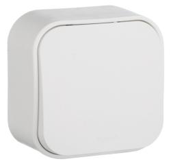 Переключатель LEGRAND Quteo 1 клавиша белый 782204