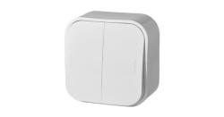 Выключатель LEGRAND Quteo 2 клавиши белый 782202