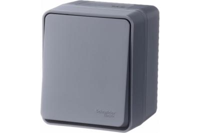 Выключатель SYSTEME ELECTRIC Atlas design Profi54 1 клавиша антрацит ATN544011