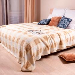 Плед CASA CONFORTE Томлин Клетка Бежевый 200*220 см