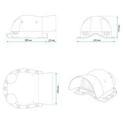 Аэратор кровельный KROVENT KTV-Wave RAL 8017 285*288 мм