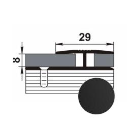 Профиль одноуровневый ЛУКА ПС 15 Черный 015 0,9 м