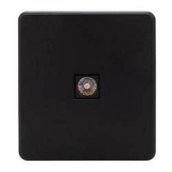 Розетка телевизионная KRANZ Round TV оникс KR-78-0723-3