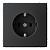 Механизм розетки сетевой SYSTEME ELECTRIC Art Gallery с заземлением карбон GAL001043S