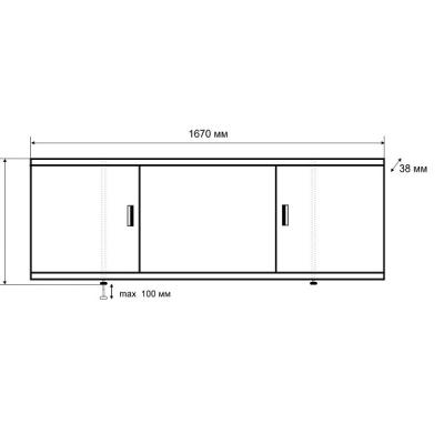 Экран для ванны EMMY Виктория 170 167 см