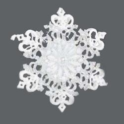 Елочное украшение HOLIDAY CLASSICS Снежинка Зимнее кружево серебряный 11,5*12,5 см