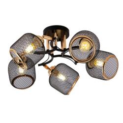 Люстра ЛАЙТ СФЕРА 06443/5 Black+gold Черный, золото