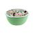 Миска круглая 2,1л с крышкой и декором зеленый/Homver/