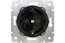 Розетка сетевая ТМ МЕЗОНИНЪ Лахта Сенатъ с заземлением черный GE35301-05