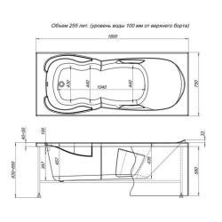 Ванна акриловая AQUANET Viola 180*75 см