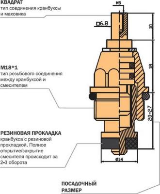 Кран-букса резиновая TERMA комплект 2 шт 06977