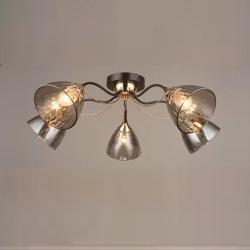 Люстра ЛАЙТ СФЕРА 4366/5 CF+FG Черный, золото