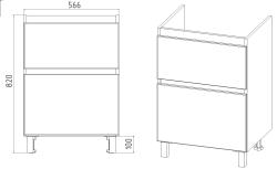 Тумба с раковиной VIANT Мальта 60 