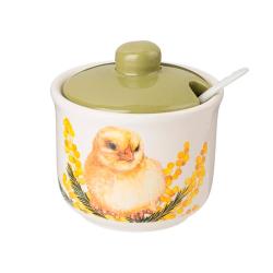 Сахарница с ложкой 10*9,5* см 300 мл SUNDAY/358-2213/AGNESS/