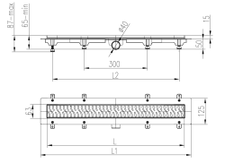 Канал дренажный в сборе MCH Harmony с сухим затвором CH-450H 