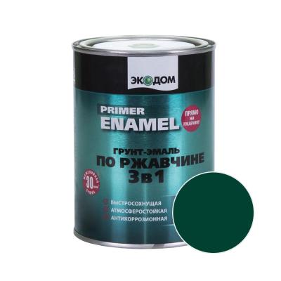 Грунт-эмаль ЭКОДОМ Зеленый мох 0,9 кг