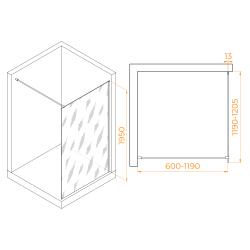 Душевое ограждение RGW WA-010В матовое 120 см