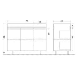 Тумба с раковиной MIRSANT Next 100 Premier