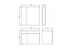 Зеркальный шкаф COMFORTY Осло 80*80 см