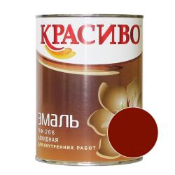 Эмаль КРАСИВО ПФ-266 для пола Красно-коричневый 1,8 кг