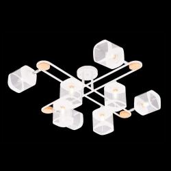 Люстра ЛАЙТ СФЕРА 5079/8 WT+WOOD Белый