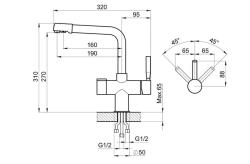 Смеситель для кухни GRANULA Турмалин 2088