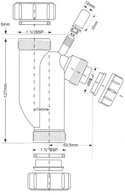 Сифон трубный MCALPINE MRTB-50TR