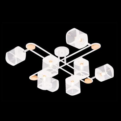 Люстра ЛАЙТ СФЕРА 5079/8 WT+WOOD Белый