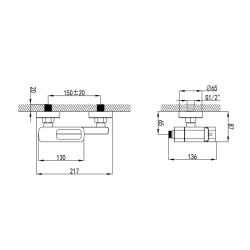 Смеситель для ванны IDDIS Slide SLIWT00i02WA