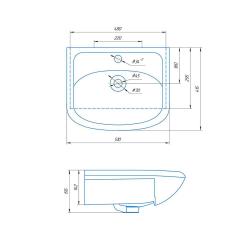 Тумба с раковиной RUVANN Luva 50 