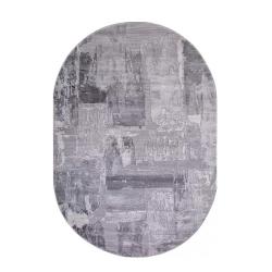 Ковер ARMINA 03758A GREY/GREY  овал размер 1,6 х 2,3м