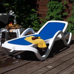 Шезлонг ЭЛЛАСТИК-ПЛАСТ Capri Синий 195*73*41 см