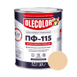 Эмаль OLECOLOR ПФ-115 Кремовый 2,7 кг