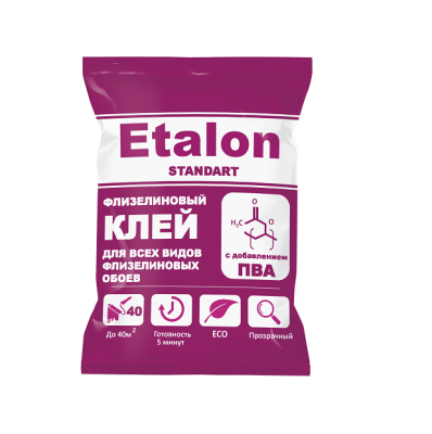 Клей ETALON Standart для флизелиновых обоев 200 г