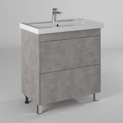 Тумба с раковиной BRIZ Риччи 80 бетон