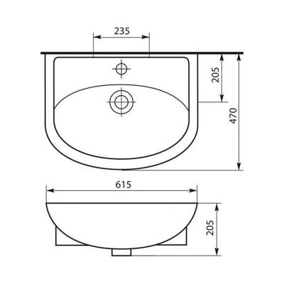Тумба с раковиной RUVANN Vivat 60