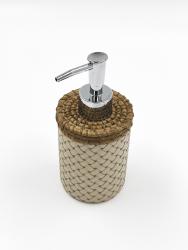 Дозатор жидкого мыла JOY HOME Плетение бежевый