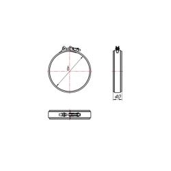 Хомут ВУЛКАН AISI 304 0,5 мм 115/215 мм