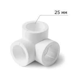 Тройник ПП PRO AQUA полипропилен двухплоскостной 25 мм