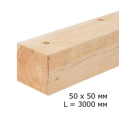 Брус сухой строганный 50*50*3000 мм Брус сухой строганный 50*50*3000 мм
