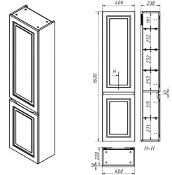 Пенал CAPRIGO Wales крем лайт 40*160 см