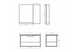 Тумба с раковиной COMFORTY Бонн 90 дуб темный Quadro 90