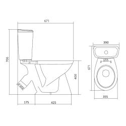 Унитаз-компакт SANTEK Бриз 1WH202569 