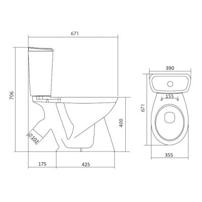 Унитаз-компакт SANTEK Бриз 1WH202569 