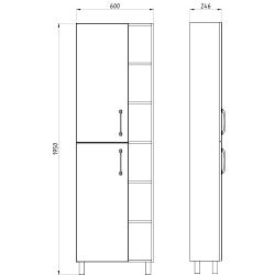 Пенал АСБ-МЕБЕЛЬ Адель 60*195 см