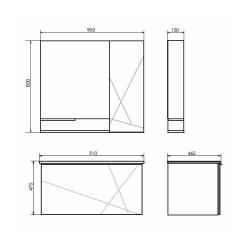 Зеркальный шкаф COMFORTY Мерано 90*80 см